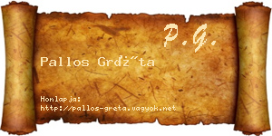 Pallos Gréta névjegykártya